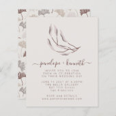 Budget Boho Natuur Neutral Botanic Wedding Invite (Voorkant / Achterkant)