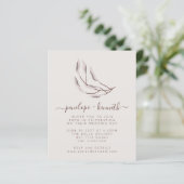 Budget Boho Natuur Neutral Botanic Wedding Invite (Staand voorkant)