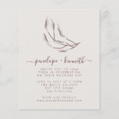Budget Boho Natuur Neutral Botanic Wedding Invite (Voorkant)