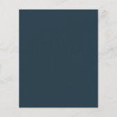 Budget Boho Navy Bloemen Bruidsuitnodiging (Achterkant)