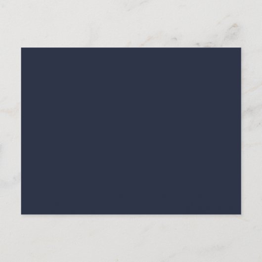 Budget Boho Navy Blue Burgundy Floral Wedding Uitnodiging Briefkaart (Achterkant)