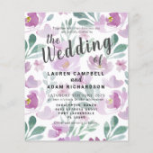 Budget Boho Paarse Floral Wedding (Voorkant)