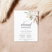 Budget Boho Pampa Grass Greenery Rehearsal Dinner Uitnodiging Briefkaart