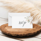 Budget Boho Pampa Grass Greenery Wedding RSVP Notitiekaartje