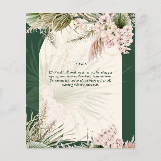 BUDGET BOHO Pampagras Groene Trouw MATTE Flyer (Achterkant)