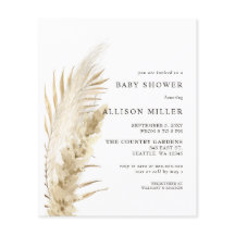 Budget Boho Pampas Baby shower