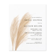 Budget Boho Pampas Bridal Shower