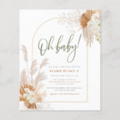 Budget Boho Pampas Geslachtsneutrale Babyshower (Voorkant)