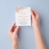 Budget Boho Pampas Gras Baby Brunch Uitnodiging Flyer (Hand)