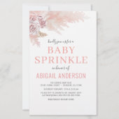 Budget Boho Pampas Gras Baby Sprinkle Uitnodiging (Voorkant)