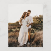 Budget Boho Pampas Gras & Foto Save the Date Flyer (Achterkant)