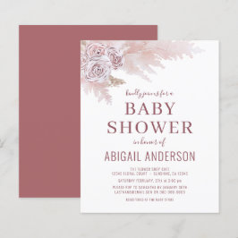 Budget Boho Pampas Grass Baby shower