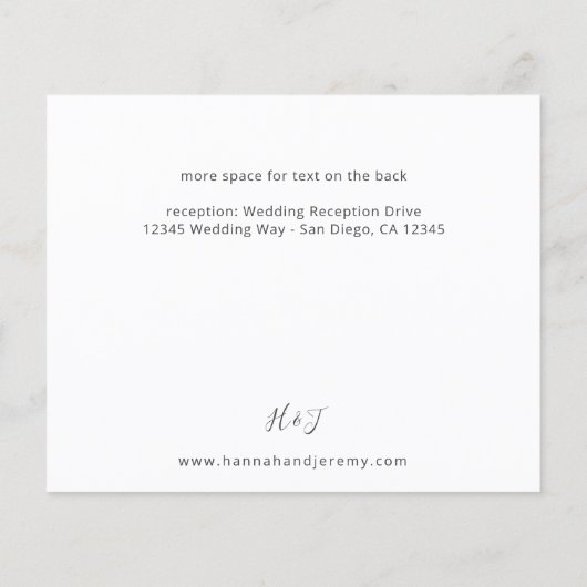 Budget Boho Pampas Grass Beach Floral - Gegevens Flyer (Achterkant)