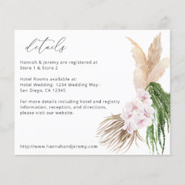 Budget Boho Pampas Grass Beach Floral - Gegevens Flyer