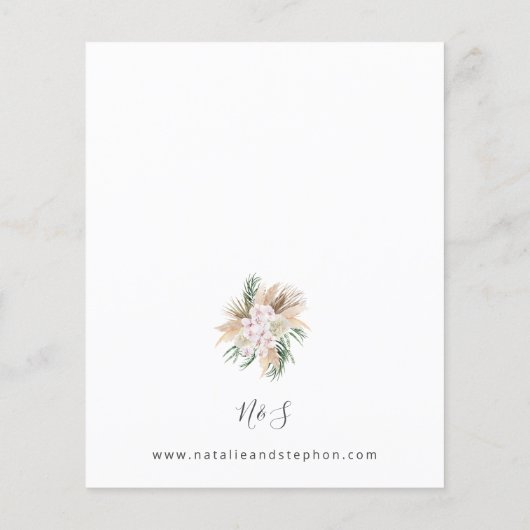 Budget Boho Pampas Grass Beach Floral Wedding (Achterkant)