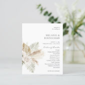 Budget Boho Pampas Grass & Beige Wedding Ceremony (Staand voorkant)