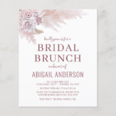 Budget Boho Pampas Grass Bridal Brunch Uitnodiging Flyer (Voorkant)