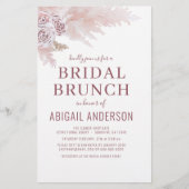Budget Boho Pampas Grass Bridal Brunch Uitnodiging Flyer (Voorkant)