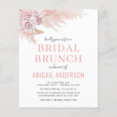 Budget Boho Pampas Grass Bridal Brunch Uitnodiging Flyer (Voorkant)