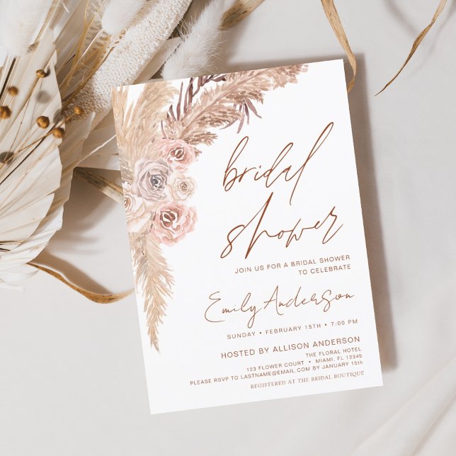 Budget Boho Pampas Grass Bridal Shower (Creator heeft geüpload)