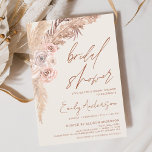 Budget Boho Pampas Grass Bridal Shower<br><div class="desc">Budgetminimalistisch Terracotta Elegant and Modern Pampas Grass Boho Script Vrijgezellenfeest for Autumn (Herfst),  Winter,  Spring of Summer Invitations - bevat prachtige en elegante scripttypografie voor de speciale Bride die voor de bruiloft wordt gehouden.</div>