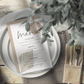 Budget Boho Pampas Grass Cream Wedding Menu