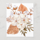 Budget Boho pampas Grass Desert Wedding Uitnodigin (Achterkant)