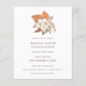 Budget Boho pampas Grass Desert Wedding Uitnodigin (Voorkant)