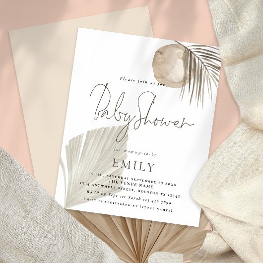 Budget Boho Pampas Grass Meisje of Jongen Baby sho