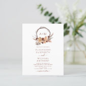 Budget Boho Pampas Grass Monogram Weddenschap (Staand voorkant)