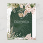 BUDGET Boho Pampas Grass TEA PARTY Bridal Lunch Flyer (Achterkant)