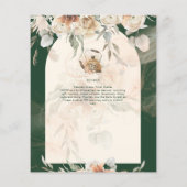 BUDGET Boho Pampas Grass TEA PARTY Bridal Lunch Flyer (Achterkant)