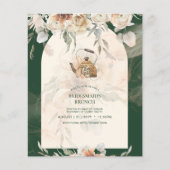 BUDGET Boho Pampas Grass TEA PARTY Bridal Lunch Flyer (Voorkant)