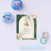 BUDGET Boho Pampas Grass TEA PARTY Bridal Lunch Flyer (Enkel)