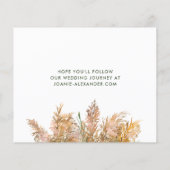 Budget Boho Pampas Grass Wedding Save the Date (Achterkant)