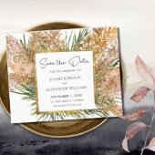 Budget Boho Pampas Grass Wedding Save the Date