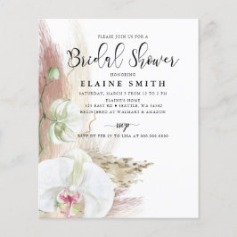 Budget Boho Pampas Orchid Bridal Shower