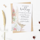 Budget Boho Pampas Orchid Wedding