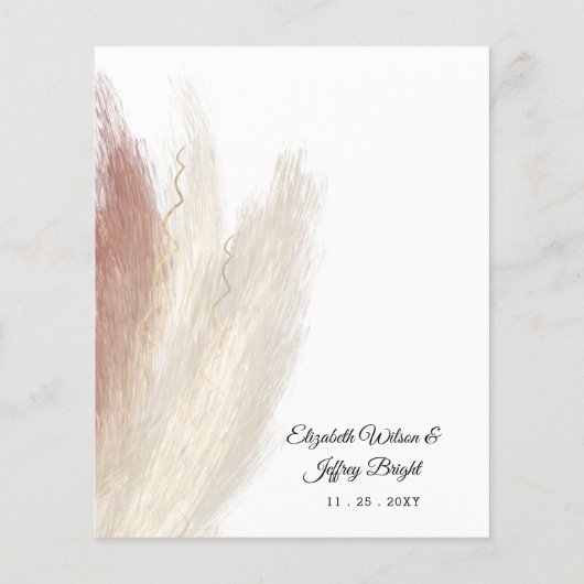 Budget Boho Pampas Orchid Wedding (Achterkant)