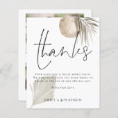 BUDGET Boho Pampas Quote Wedding 3 Foto Bedankt (Voorkant / Achterkant)