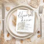 Budget Boho Pampas Wedding Rehearsal Dinner Invite<br><div class="desc">Een alternatief voor een budget van 4, 5 x 5, 6-inch halfglanzend gewicht van 110 lbs, dat even dik is als een briefkaart (maar niet geschikt om als briefkaart te worden gebruikt). OPMERKING: er is één uitnodiging per vel Boho Pampas Wedding Rehearsal Dinner Invite. Een moderne vaste handgeschreven stijl voor...</div>