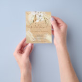 Budget boho pampasgras bruiloftsshower uitnodiging flyer (Hand)