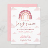 Budget Boho Pastel Pink Rainbow Baby shower (Voorkant / Achterkant)
