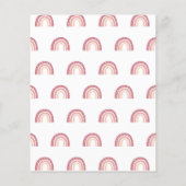 Budget Boho Pastel Pink Rainbow Clouds Baby shower (Achterkant)