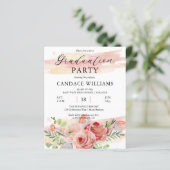 BUDGET Boho Peach Floral Afstudeerder Party inval (Staand voorkant)