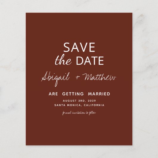 Budget Boho Photo Arch Save the Date Invitation (Achterkant)