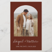 Budget Boho Photo Arch Save the Date Invitation (Voorkant)