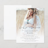 Budget Boho Photo Overlay Script Baby shower (Voorkant / Achterkant)