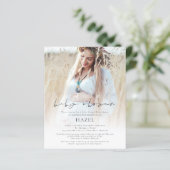 Budget Boho Photo Overlay Script Baby shower (Staand voorkant)