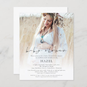 Budget Boho Photo Overlay Script Baby shower